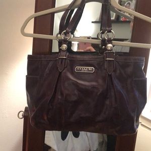 Coach Purple Patent Leather Bag